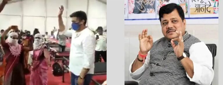 Rohit Pawar's dance with the patient in Kovid Center, Darekar says why another justice as Pawar's grandson?
