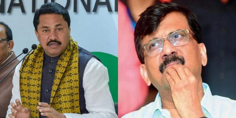 Nana Patole has slapped Shiv Sena leader Sanjay Raut