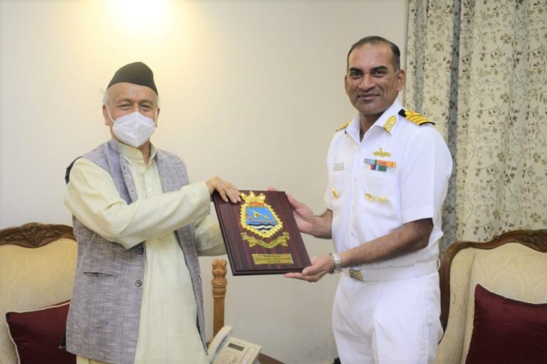 Governor felicitates life-saving naval officers
