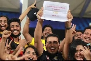 Chennai Super Kings fans display abandoned posters
