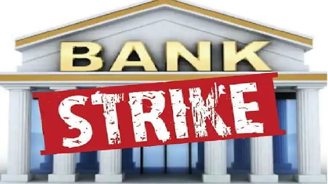 Bank employees on a two-day strike