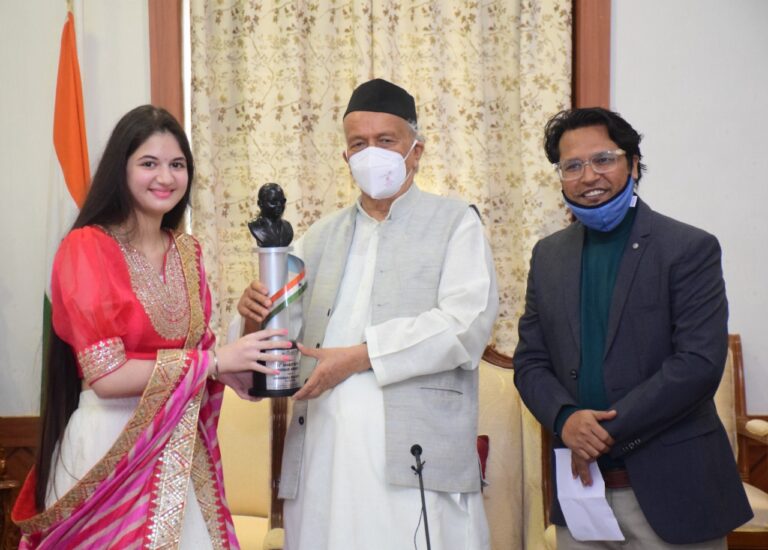 Governor presented awards to dignitaries including actress Harshali Malhotra