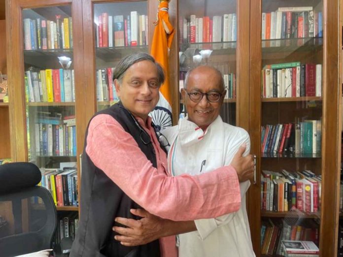 Shashi Tharoor says not a battle between rivals but a friendly contest between me and Digvijay Singh