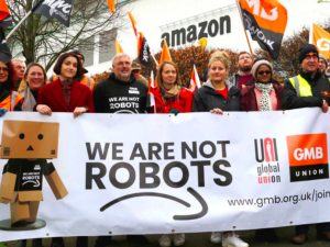 Amazon Workers protest against work environment; treated like slaves 