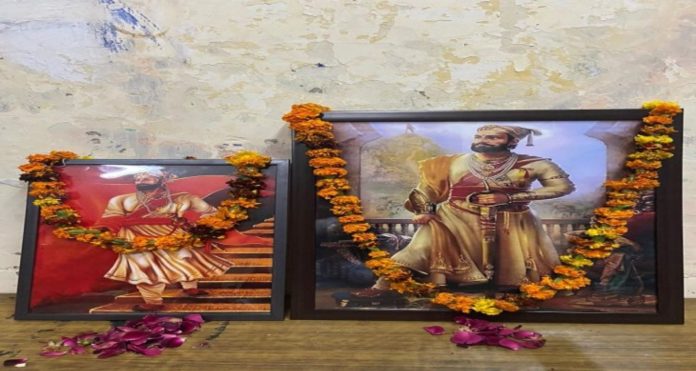 Vandalism of Shivaji maharaj's image, garland thrown in dustbin