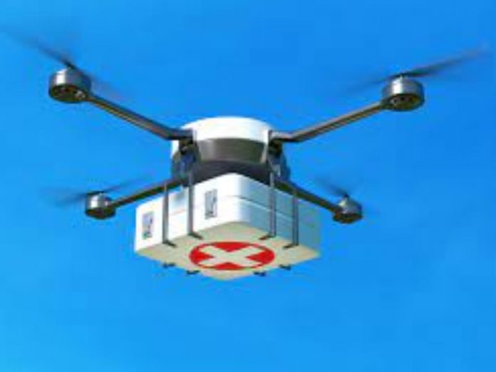 Air delivery of medicines through drones to tuberculosis patients in remote areas of Uttarakhand)
