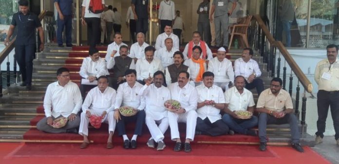 mva-protest-with-basket-of-onions-and-grapes-at-steps-of-vidhan-bhavan