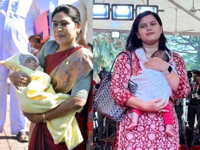 international-womens-day-after-mla-saroj-ahire-now-namita-mundada-also-joined-the-duty-with-a-newborn