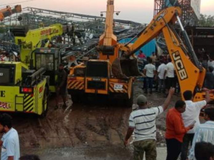 Pimpri-Chinchwad city Five dead as hoarding collapses in stormy rain