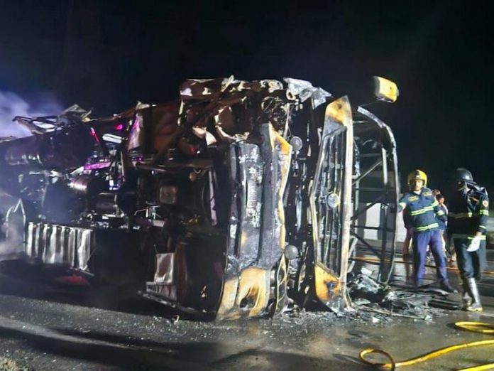 Samriddhi highway accident in Forensic report clears cause of bus fire