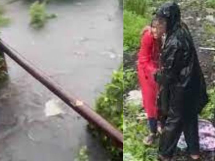 Thane heavy rains four-month-old baby was washed away in a drain