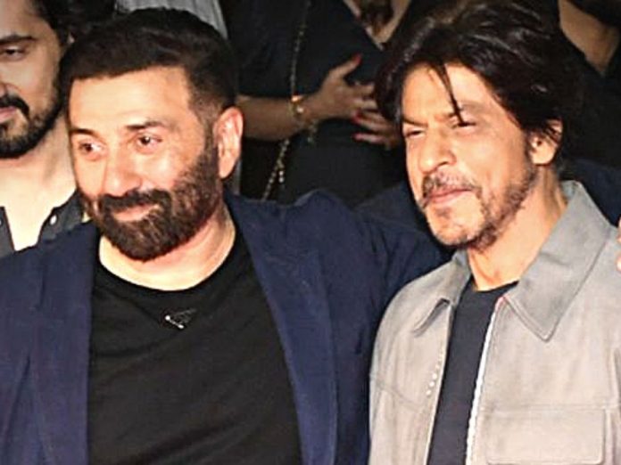 Shah Rukh Khan attends Sunny Deol's Gadar 2 success party