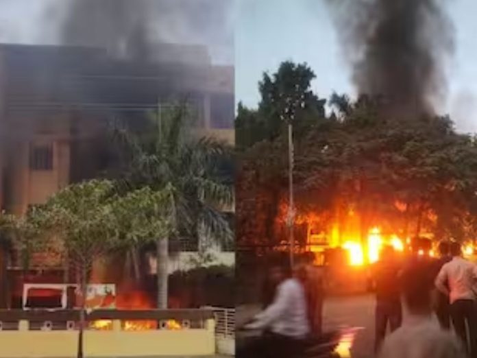 Maratha reservation turns violent in beed, Sandeep Kshirsagar house, Bhujbal activist hotel set fire
