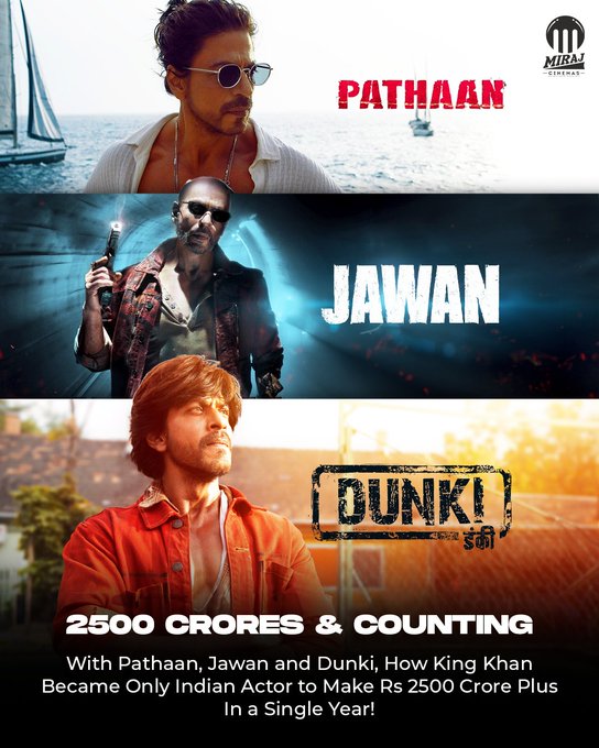 Shahrukh khan movie Earn 2500 Crorer in 2023
